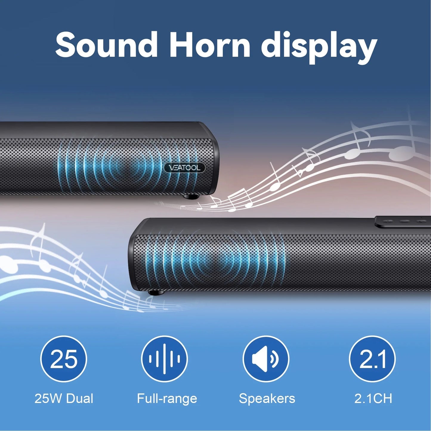3D Bluetooth Surround Sound System TV Sound Bar for Home Theater