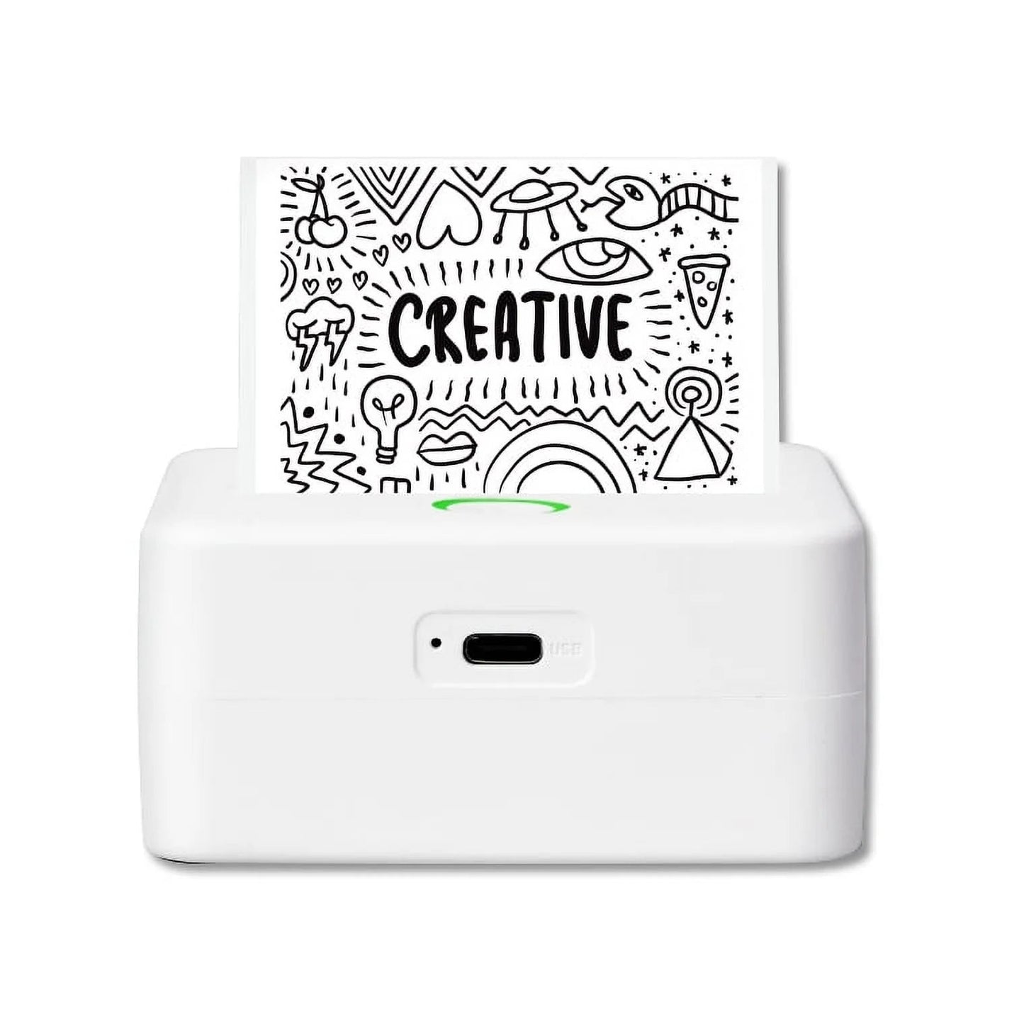 Wireless Mini Portable Inkless Thermal Printer & Label Maker + Paper