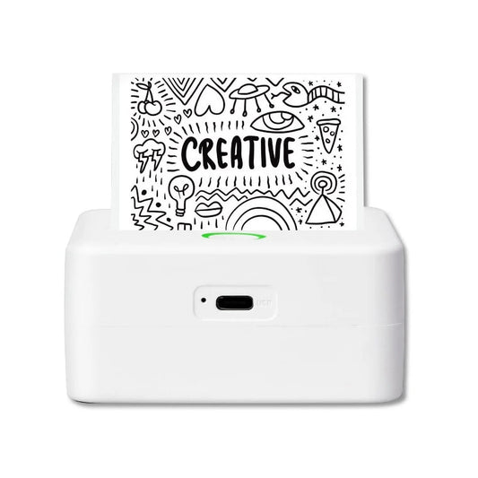 Wireless Mini Portable Inkless Thermal Printer & Label Maker + Paper