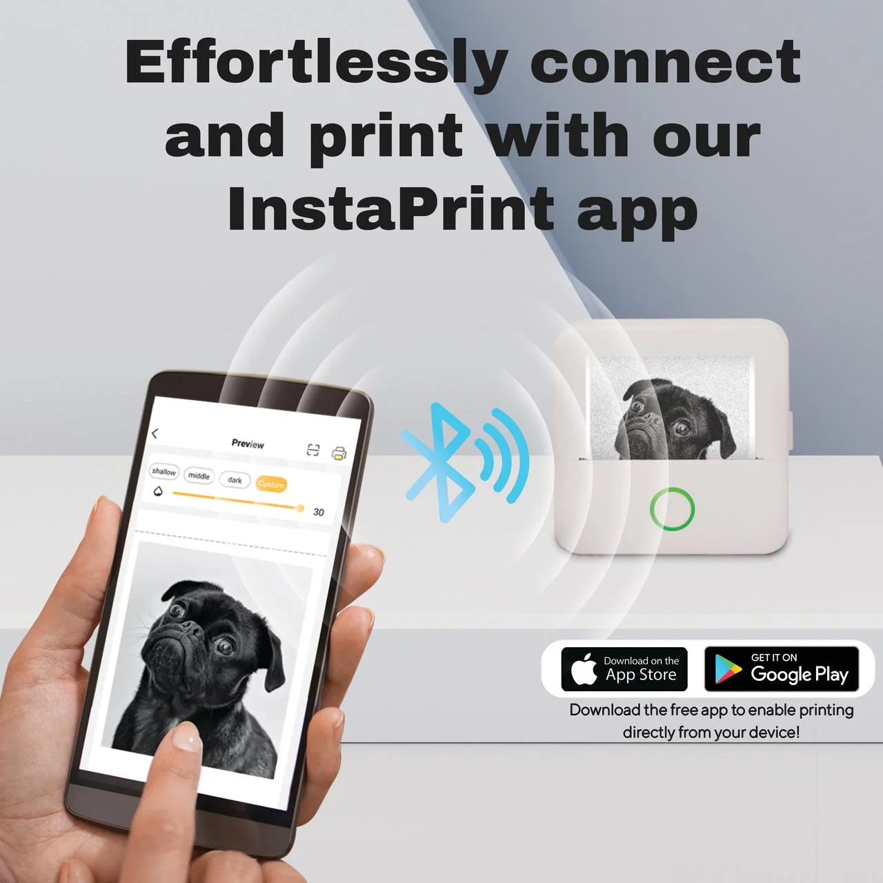 Wireless Mini Portable Inkless Thermal Printer & Label Maker + Paper