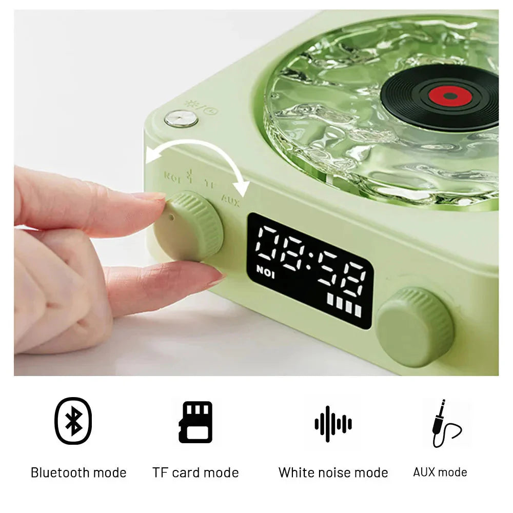 Retro White Noise Bluetooth Speaker with RGB Lighting