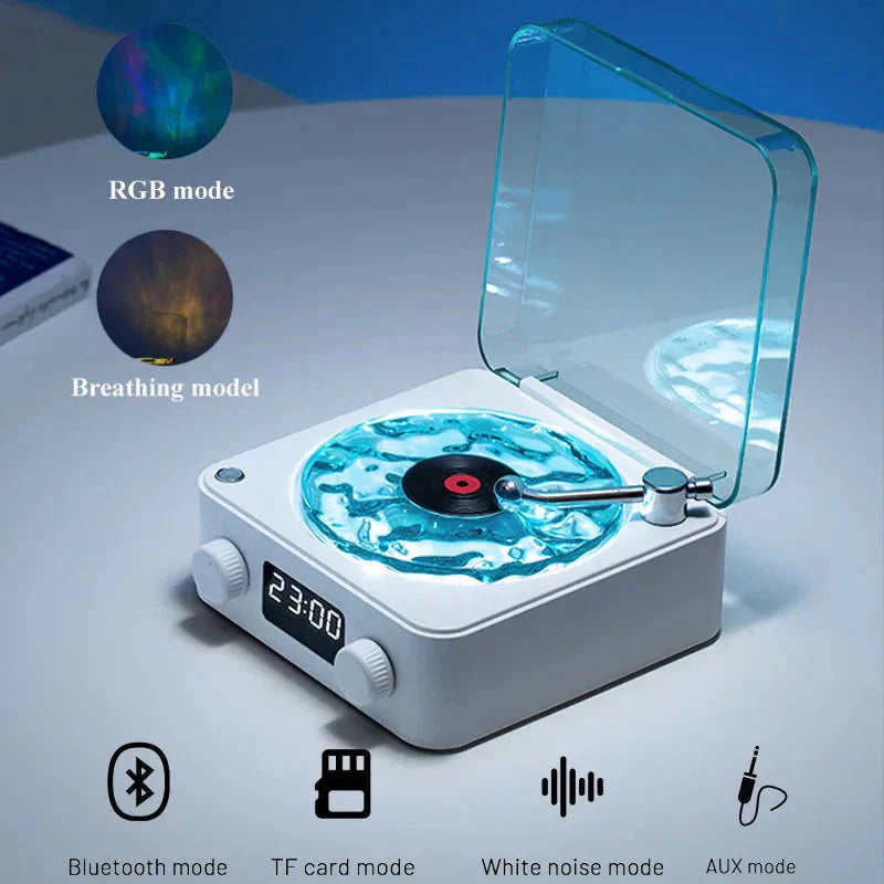 Retro White Noise Bluetooth Speaker with RGB Lighting