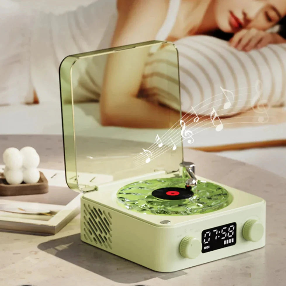Retro White Noise Bluetooth Speaker with RGB Lighting