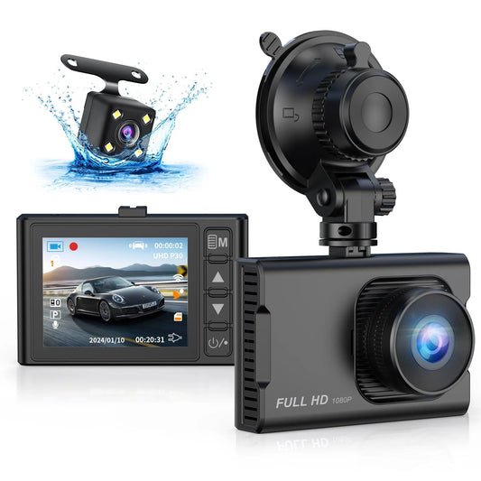 Dash Cam Front and Rear with 1080P Full HD and Night Vision