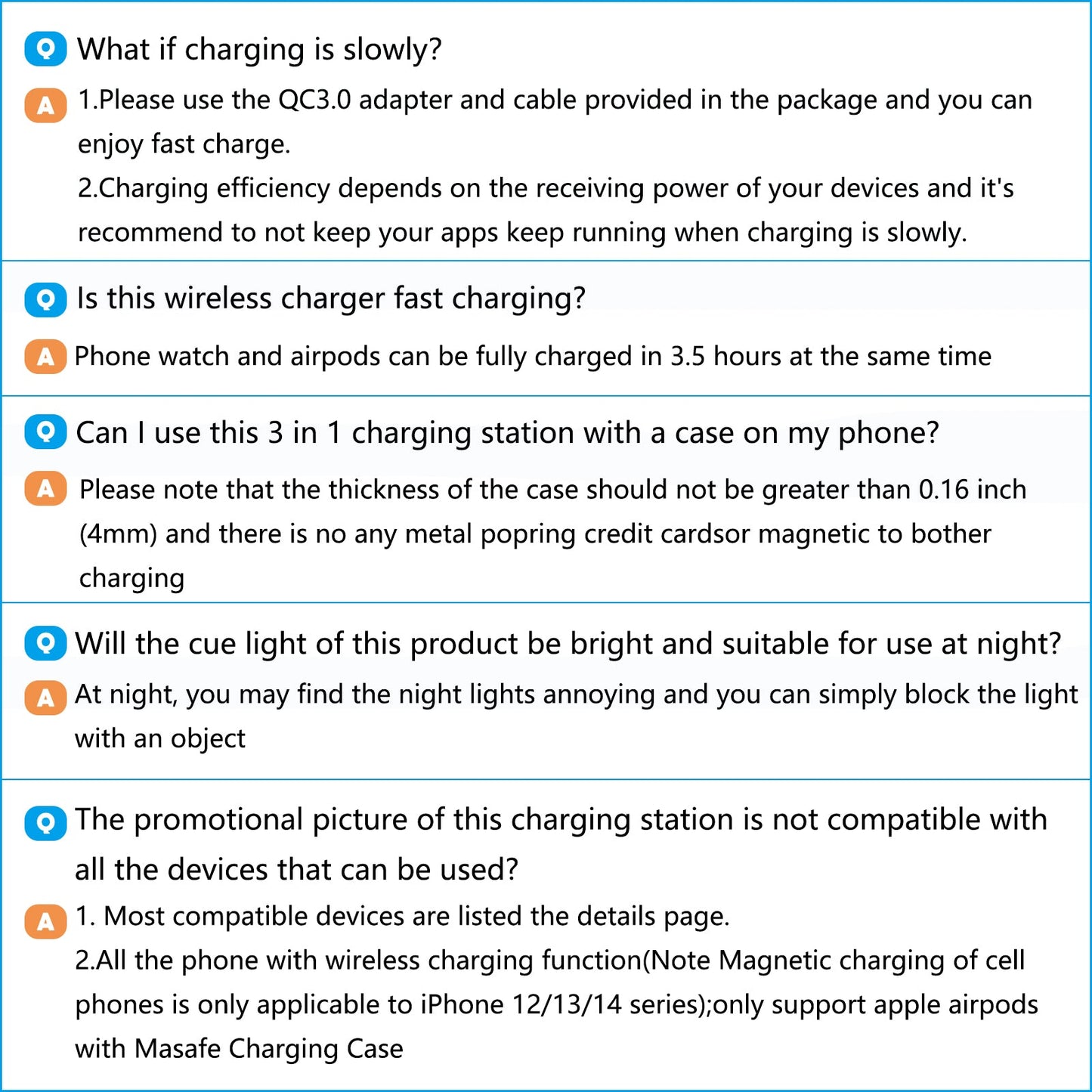 Charging Station, Wireless Charger, Magnetic Fast Charging Station Compatible with iPhone