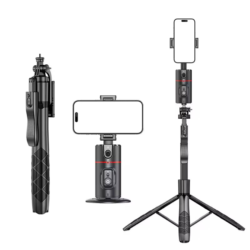 Extendable Auto Face Tracking 360 Rotating Tripod for Vlogging and Livestream