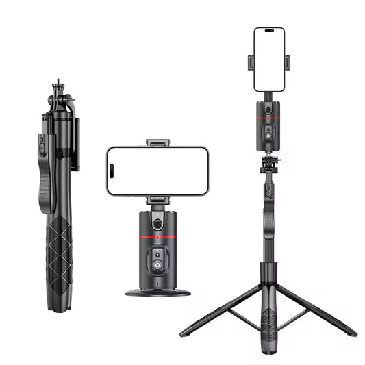 Extendable Auto Face Tracking 360 Rotating Tripod for Vlogging and Livestream