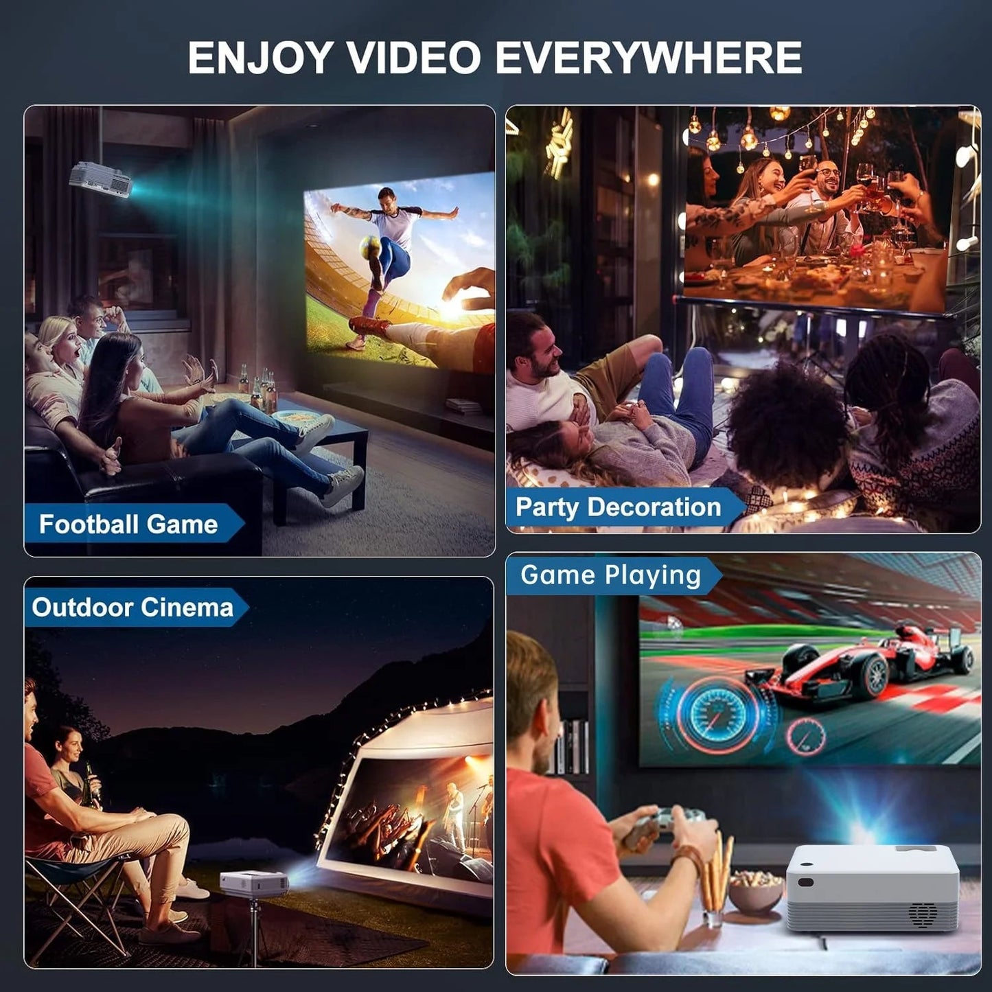 WiFi Projector with Bluetooth