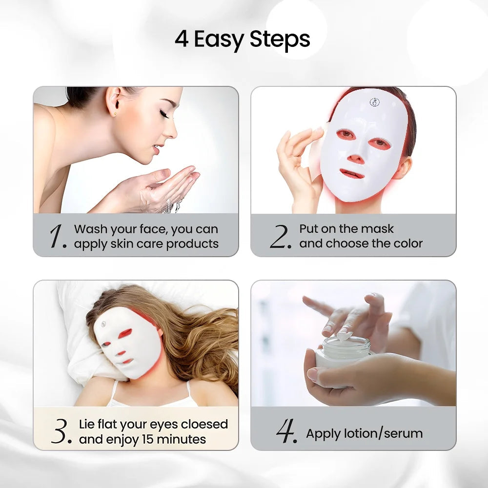 Color Therapy Face Mask for Anti-Aging, Acne & Wrinkles