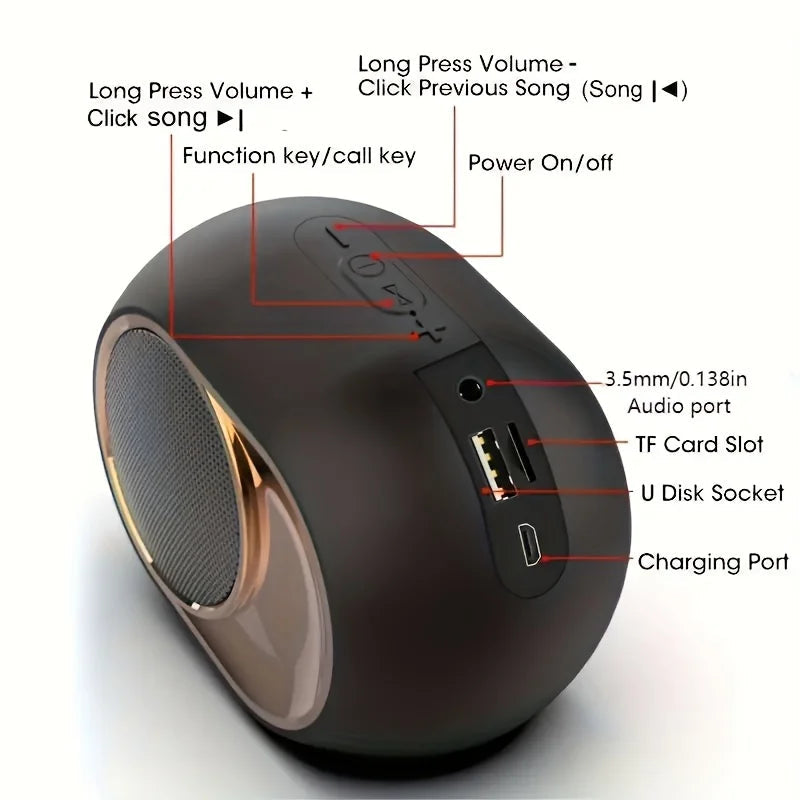 Portable Waterproof Wireless Bluetooth Speaker with Hands Free Call Audios Accessorie