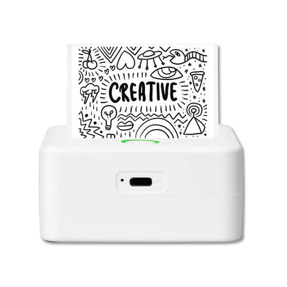 Wireless Mini Portable Inkless Thermal Printer & Label Maker + Paper