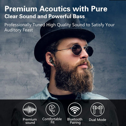 Bluetooth TWS Wireless Earbuds 24 Hours Playtime