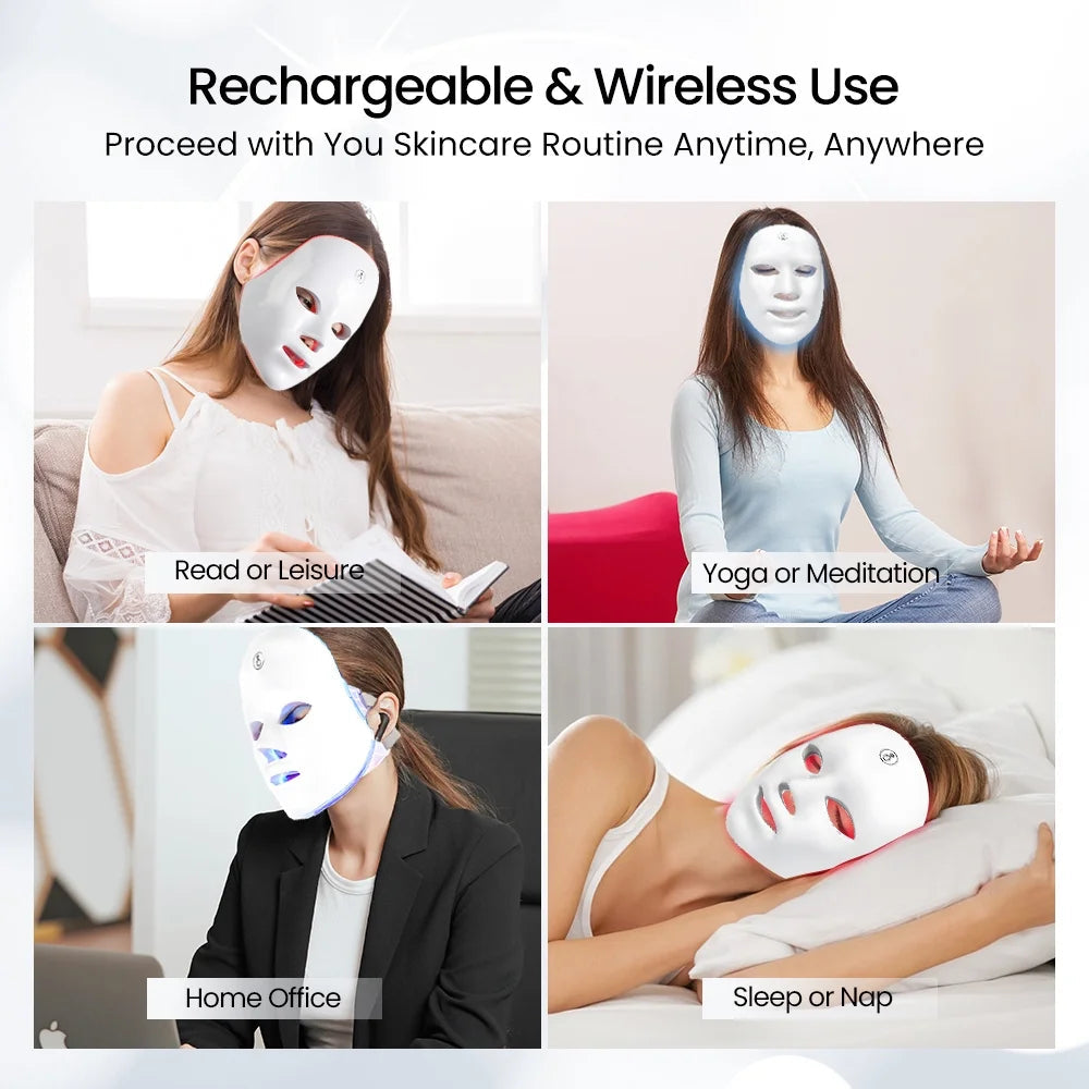 Color Therapy Face Mask for Anti-Aging, Acne & Wrinkles