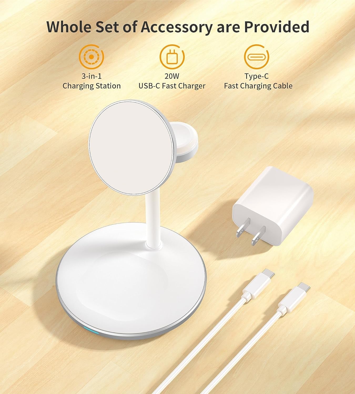 3 in 1 Wireless Charging Station for Apple Devices