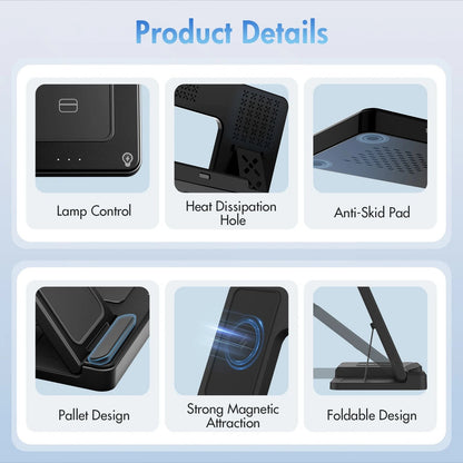 Charging Station, Wireless Charger, Magnetic Fast Charging Station Compatible with iPhone