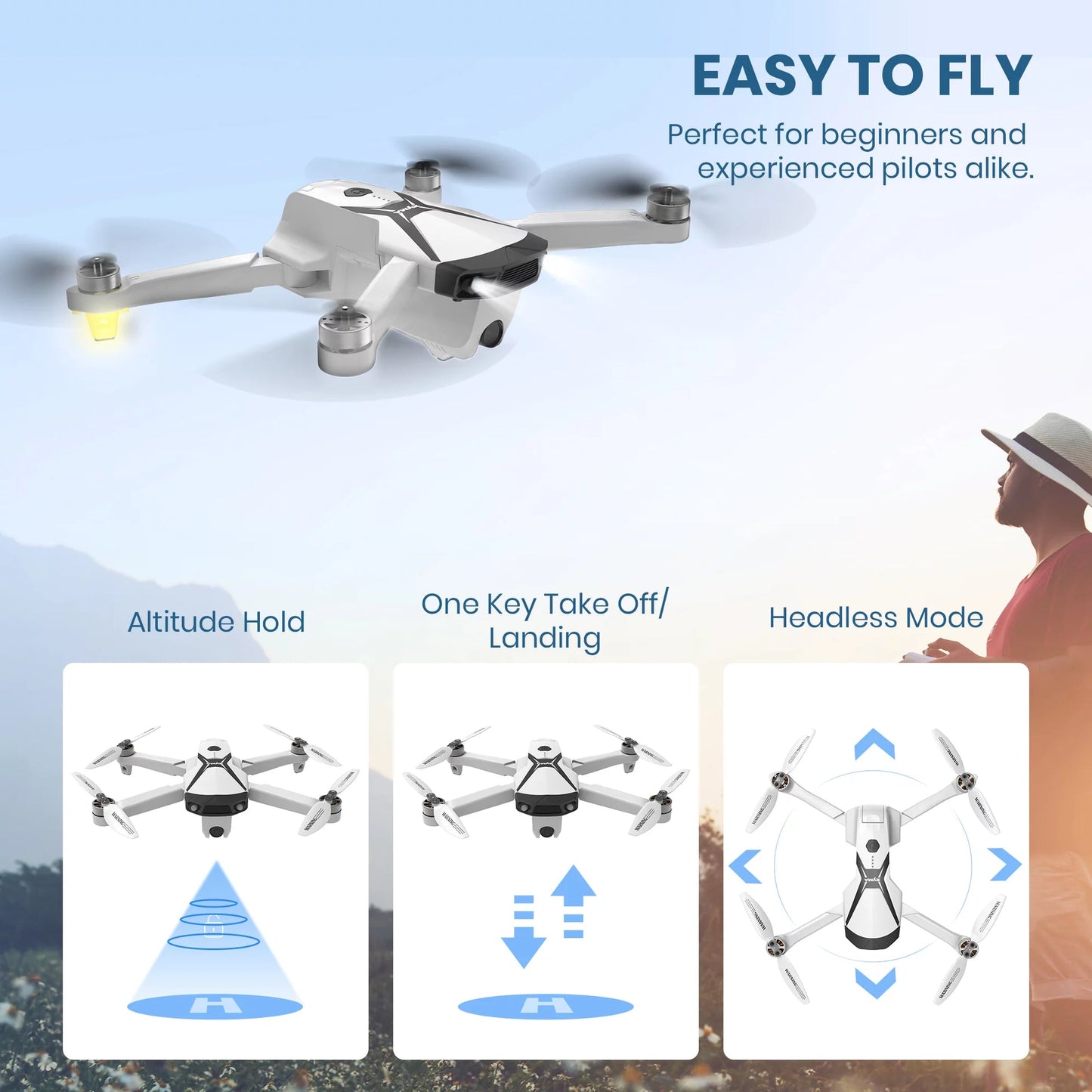 Foldable GPS Drone with 4K HD Camera FPV RC Quadcopter